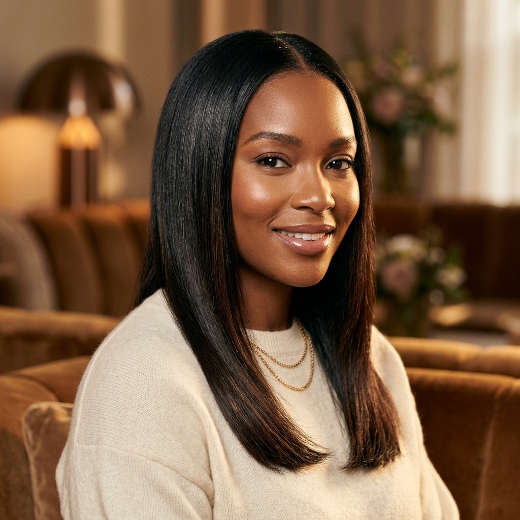 Client reveal after premium braiding session